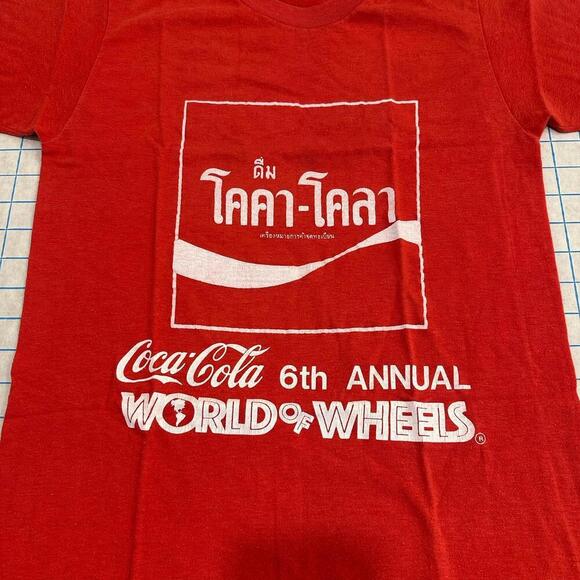 Vintage Coca-Cola T-Shirt Rare Double Sided Thailand Stedman Sport-T Medium - Picture 3 of 15